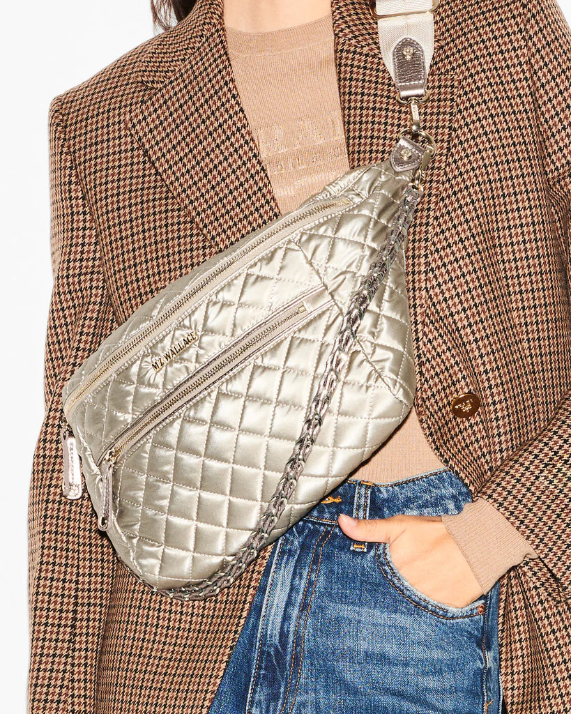 MZ Wallace Crosby Crossbody Sling Quartz pearl