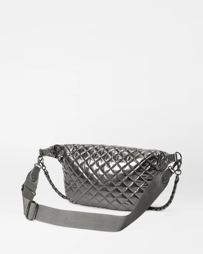 MZ Wallace Crosby Crossbody Sling Pewter Metallic