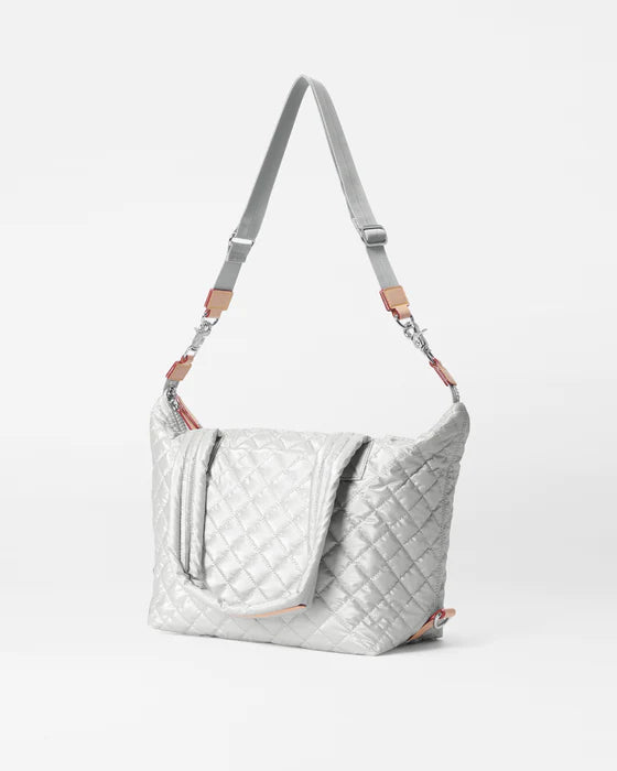 MZ Wallace Medium Sutton Deluxe Oyster Metallic