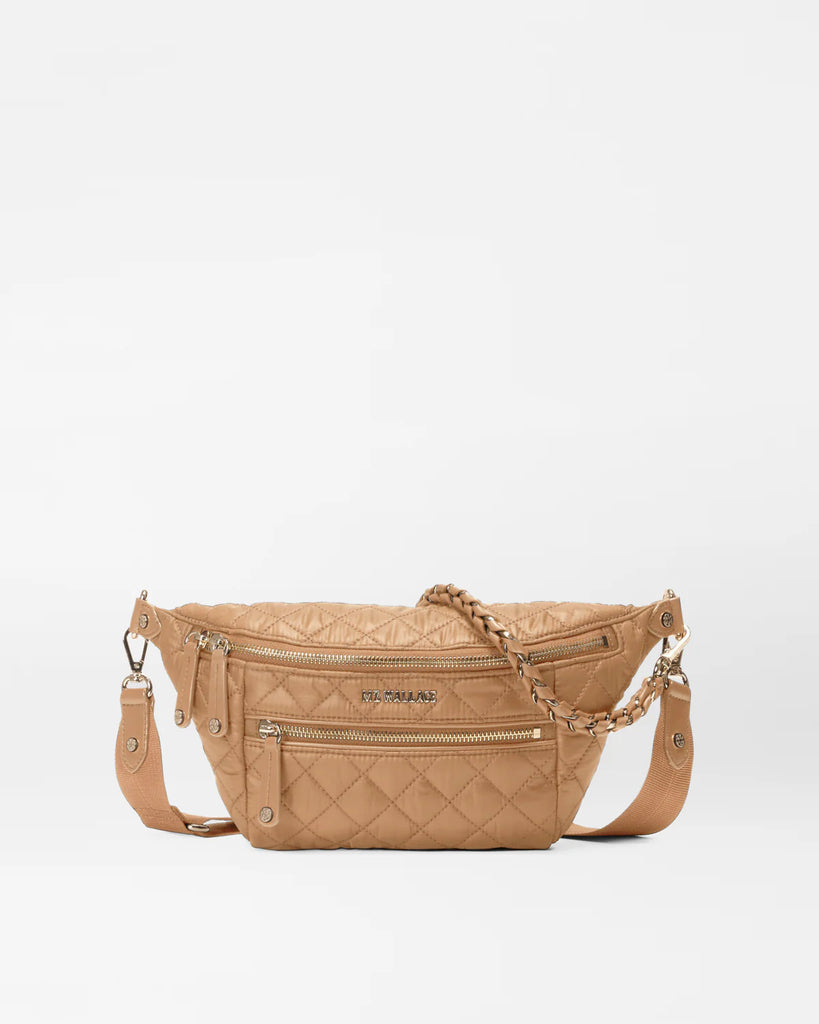 MZ Wallace Small Crosby Crossbody Sling Caramel