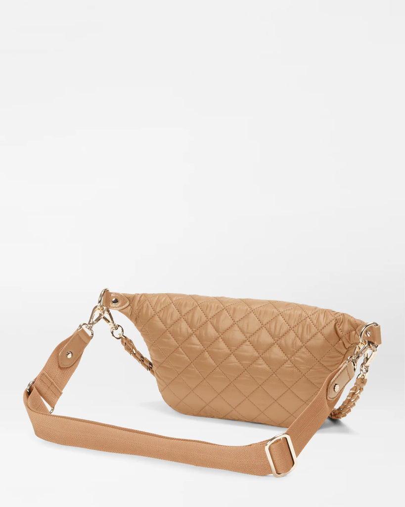 MZ Wallace Small Crosby Crossbody Sling Caramel