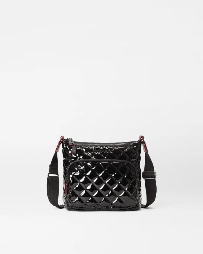 MZ Wallace Metro Scout Crossbody Black Lacquer