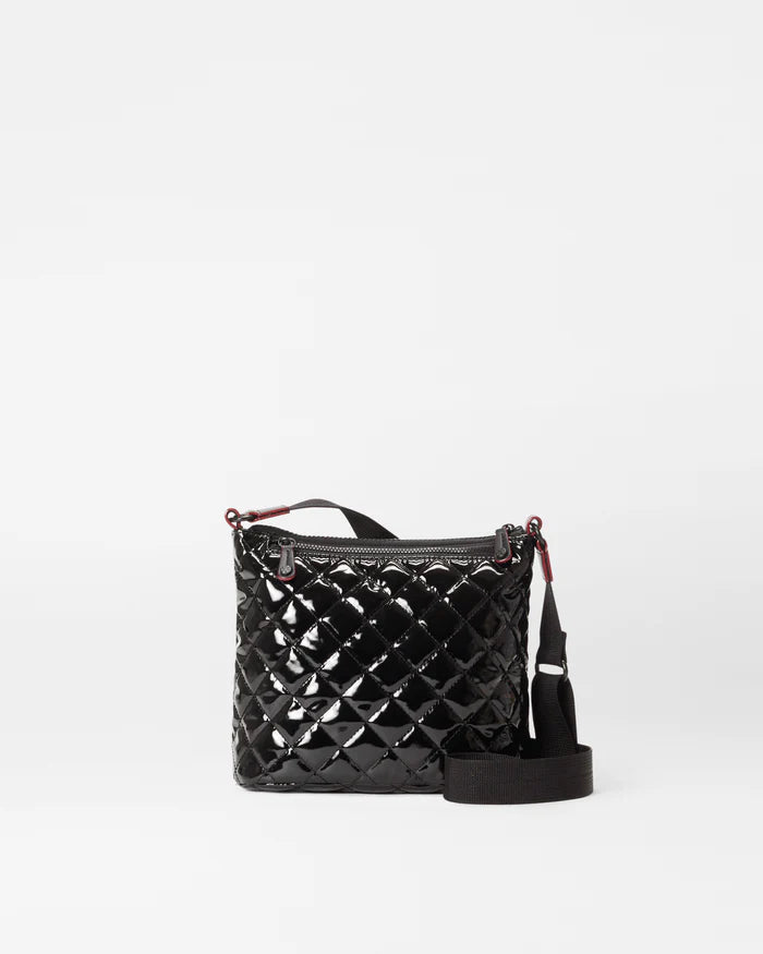 MZ Wallace Metro Scout Crossbody Black Lacquer