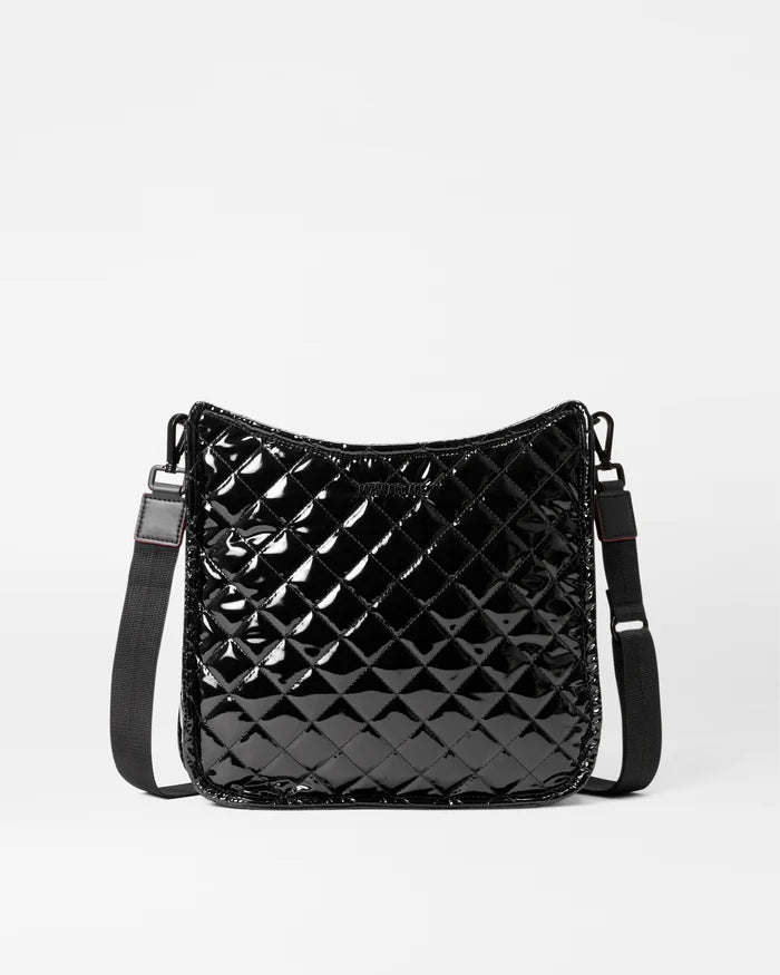 MZ Wallace Metro Box Crossbody Black Lacquer