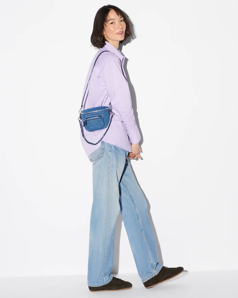 MZ Wallace Micro Crosby Sling True Blue Denim