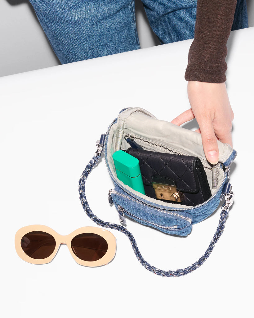 MZ Wallace Micro Crosby Sling True Blue Denim