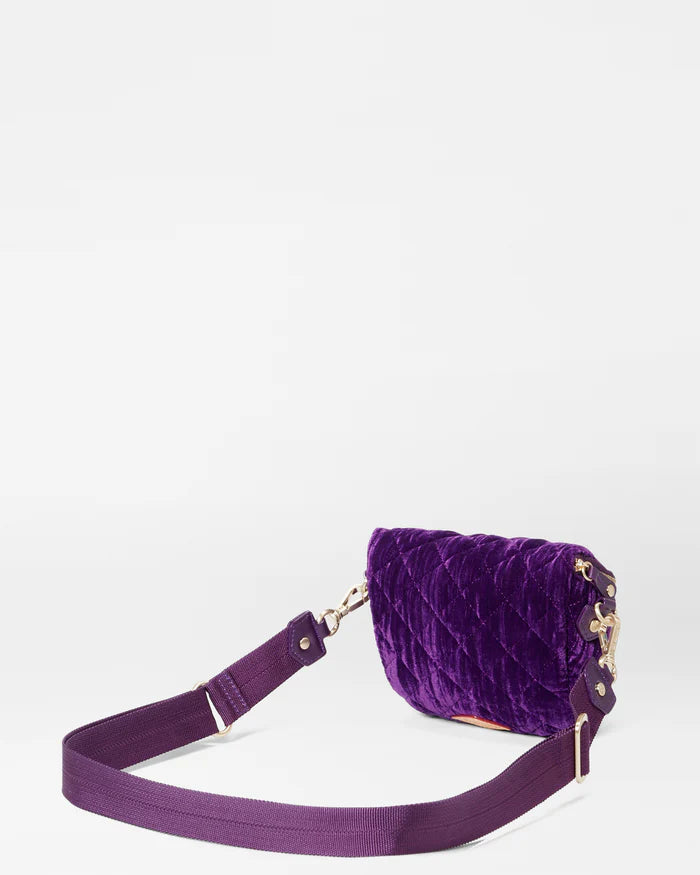 MZ Wallace Micro Crosby Sling Velvet Amethyst