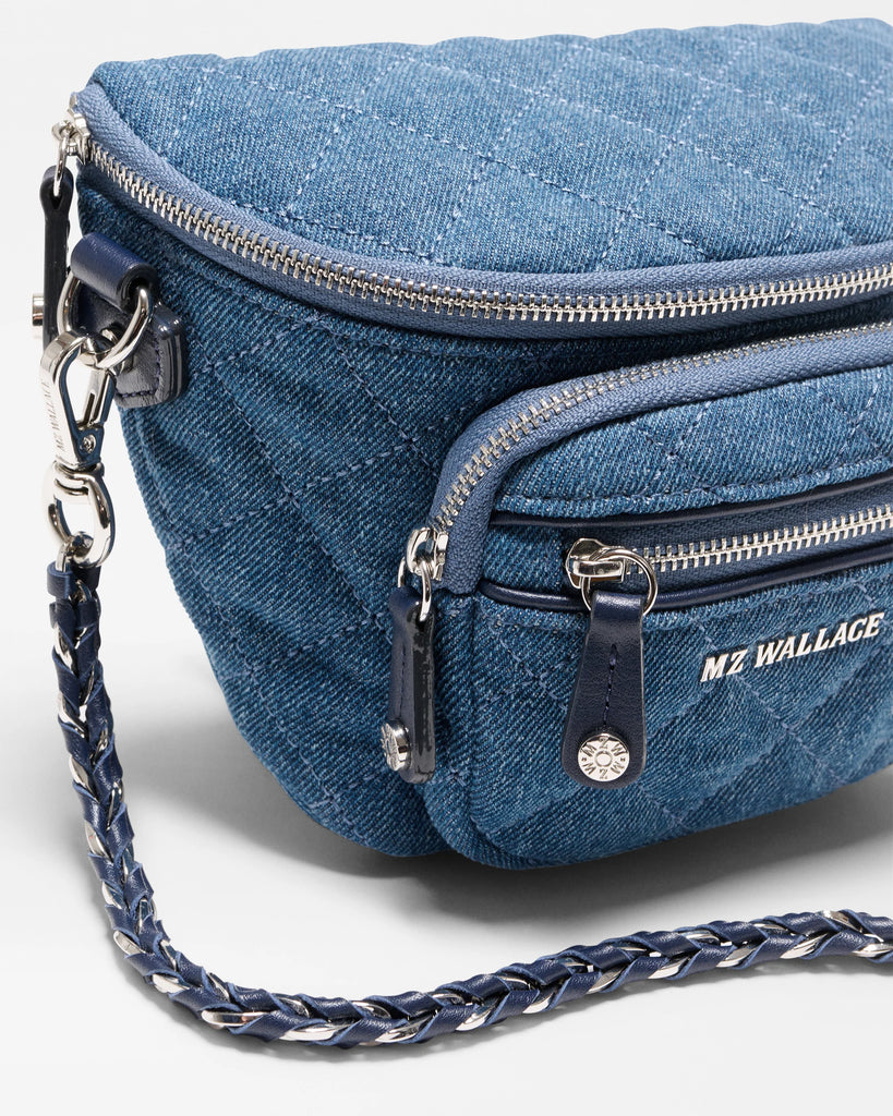 MZ Wallace Micro Crosby Sling True Blue Denim