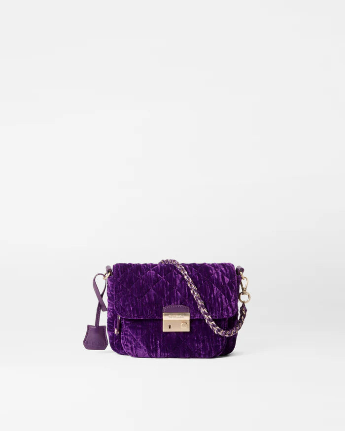 MZ Wallace Small Lock Crossbody Velvet Amethyst