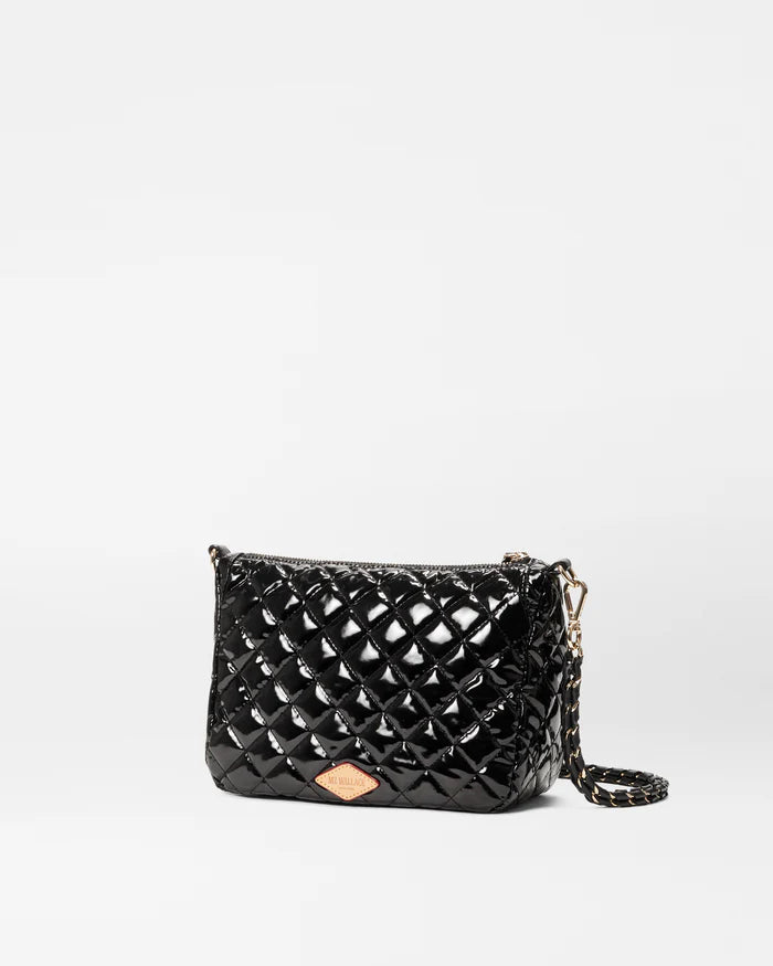 MZ Wallace Ella Crossbody Black Lacquer