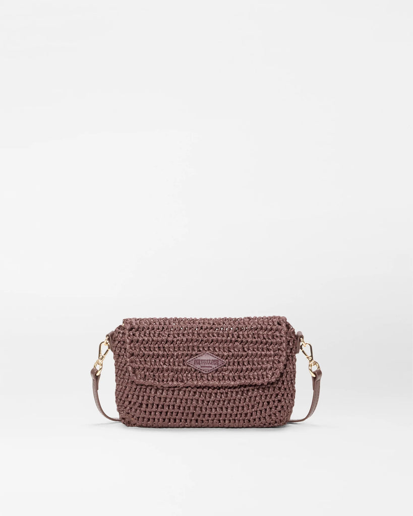 MZ Wallace Crochet Convertile Crossbody Chocolate Brown