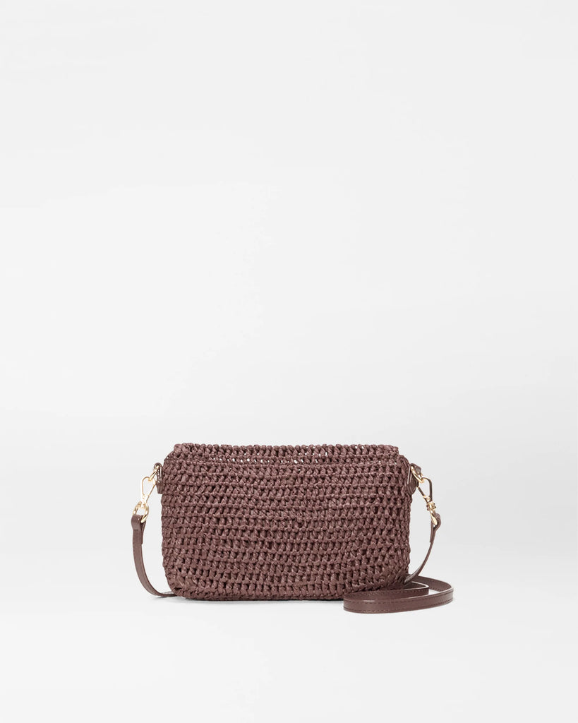 MZ Wallace Crochet Convertile Crossbody Chocolate Brown