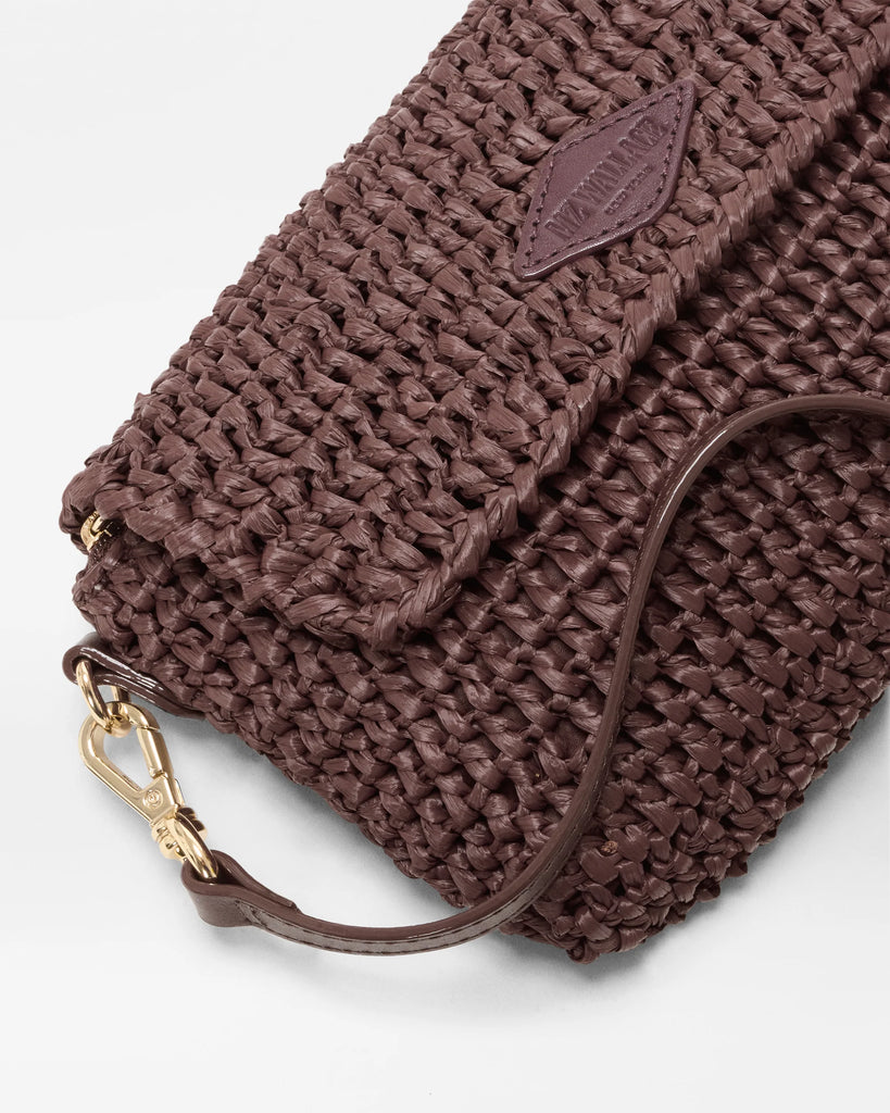 MZ Wallace Crochet Convertile Crossbody Chocolate Brown