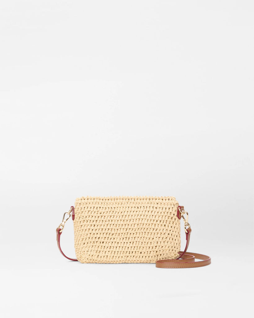 MZ Wallace Crochet Covertible Crossbody Camel