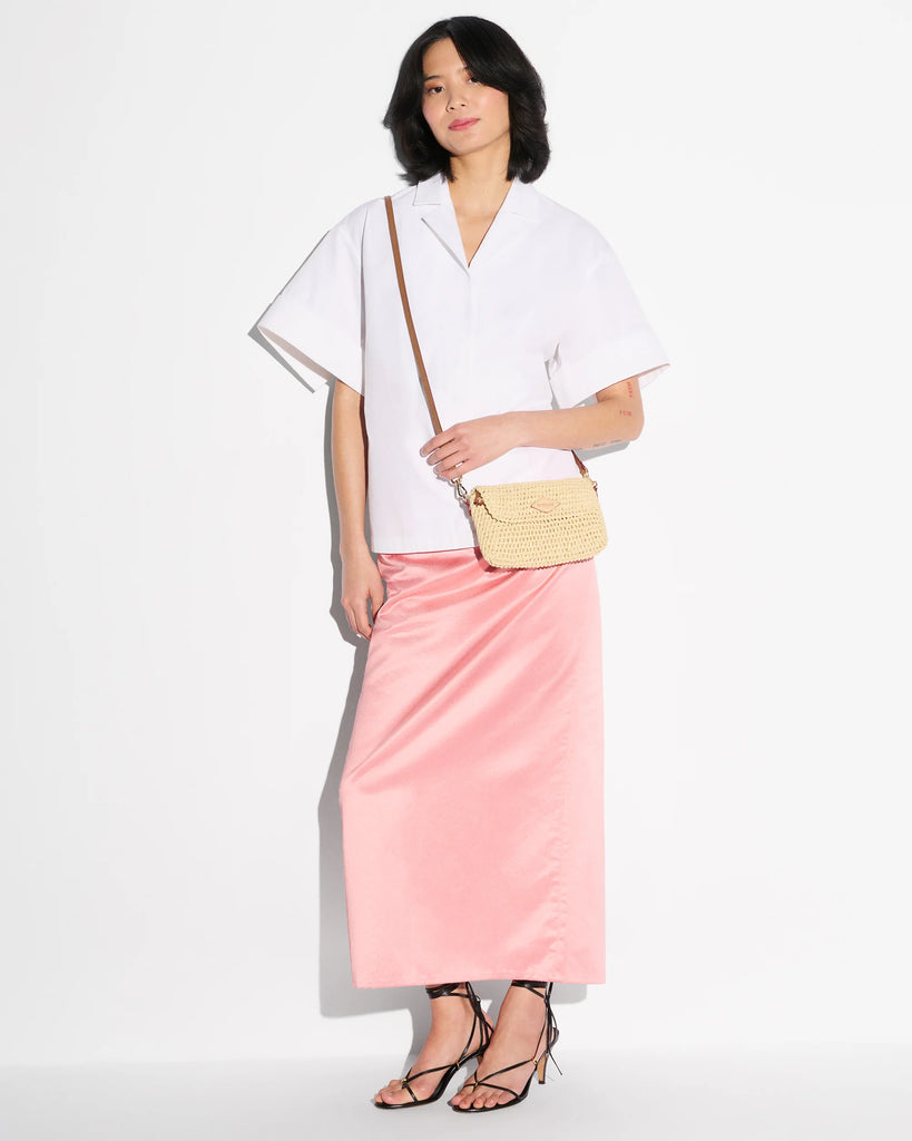 MZ Wallace Crochet Covertible Crossbody Camel