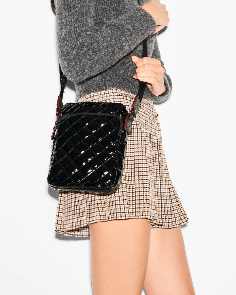 MZ Wallace Metro Crossbody Black Lacquer