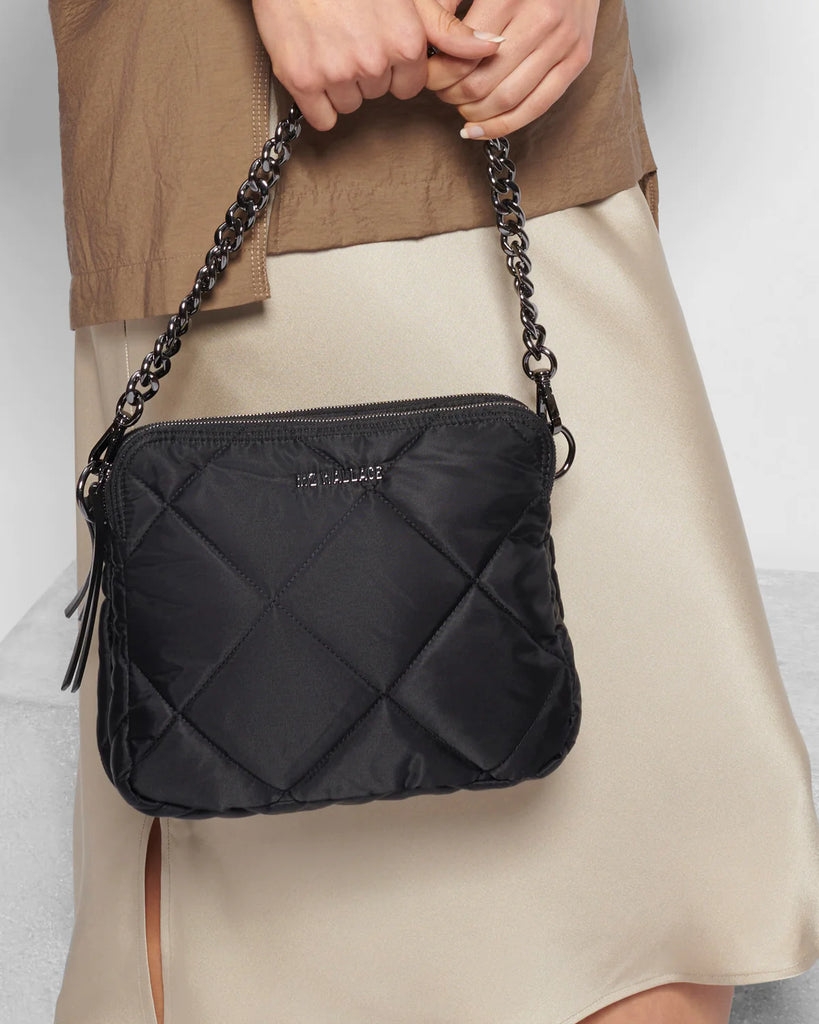 MZ Wallace Quilted Bowery Crossbody Black