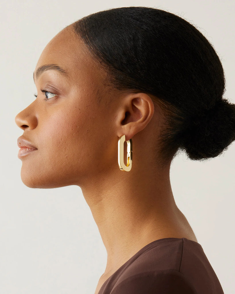 Jenny Bird Mega U-Link Earrings Gold