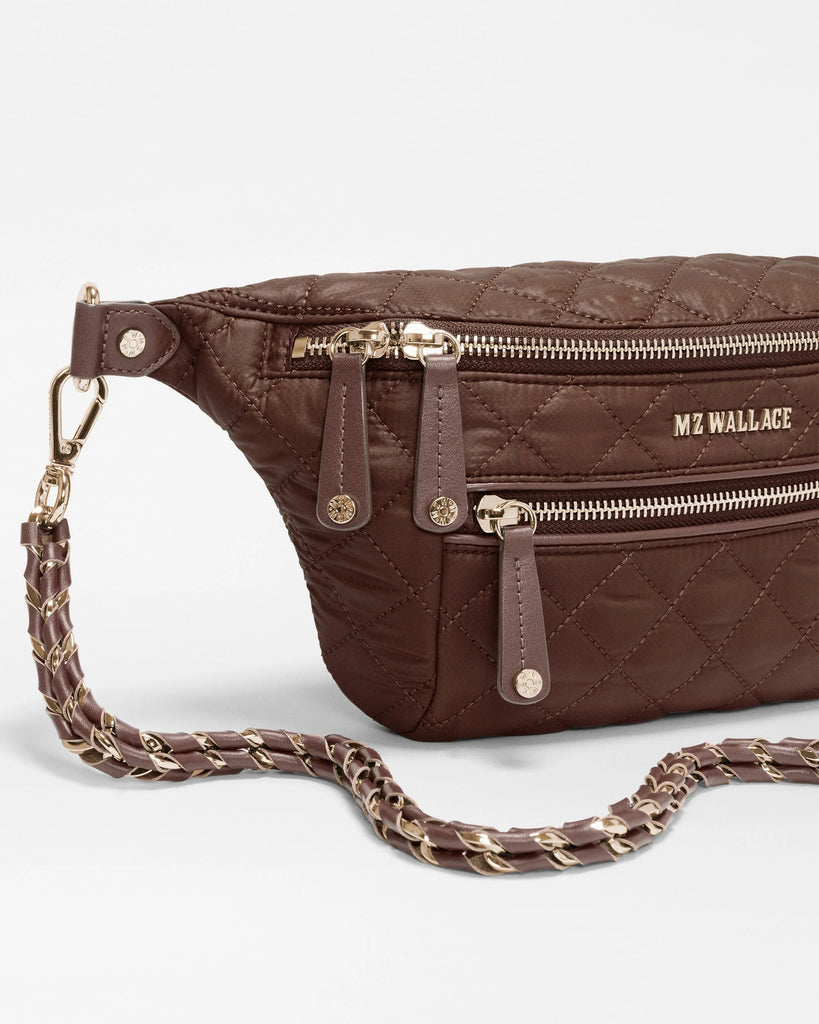 MZWallace Small Crosby Crossbody Sling Walnut