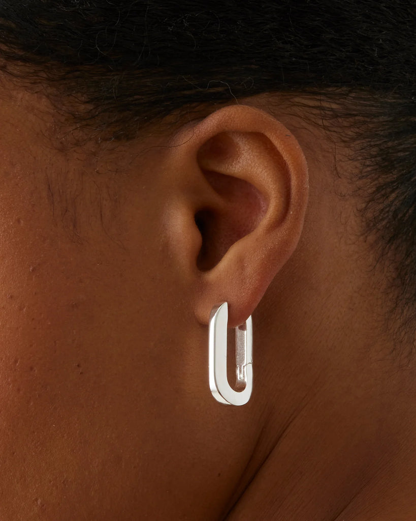 Jenny Bird U-Link Earrings Silver
