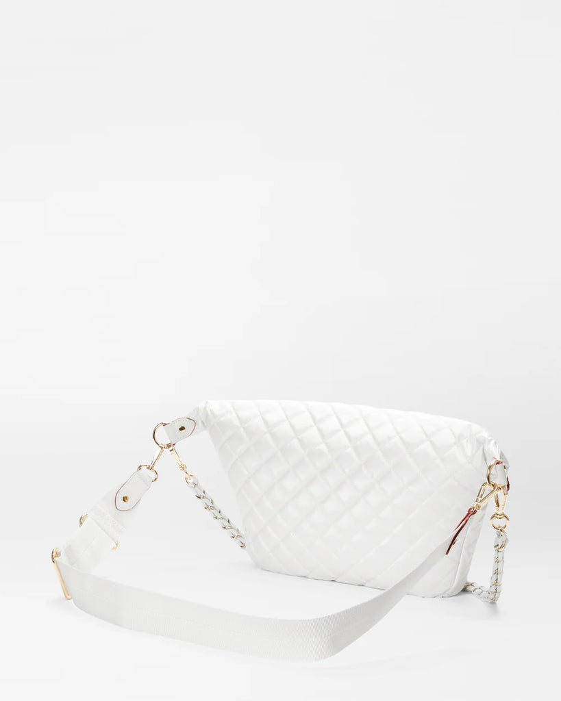 MZ Wallace Crosby Crossbody Sling Pearl Metallic