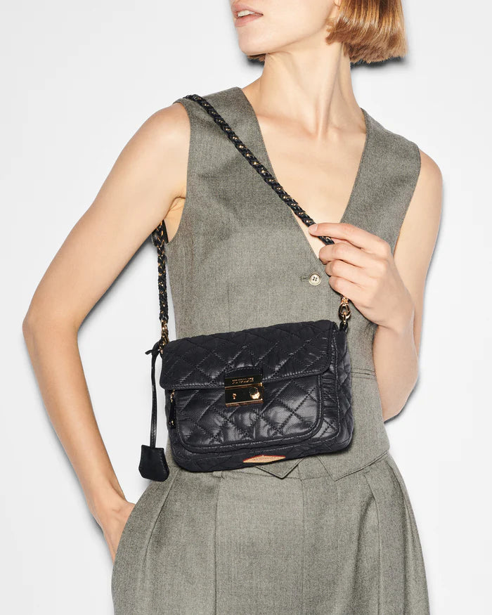 MZ Wallace Crosby Lock Small Crossbody Black