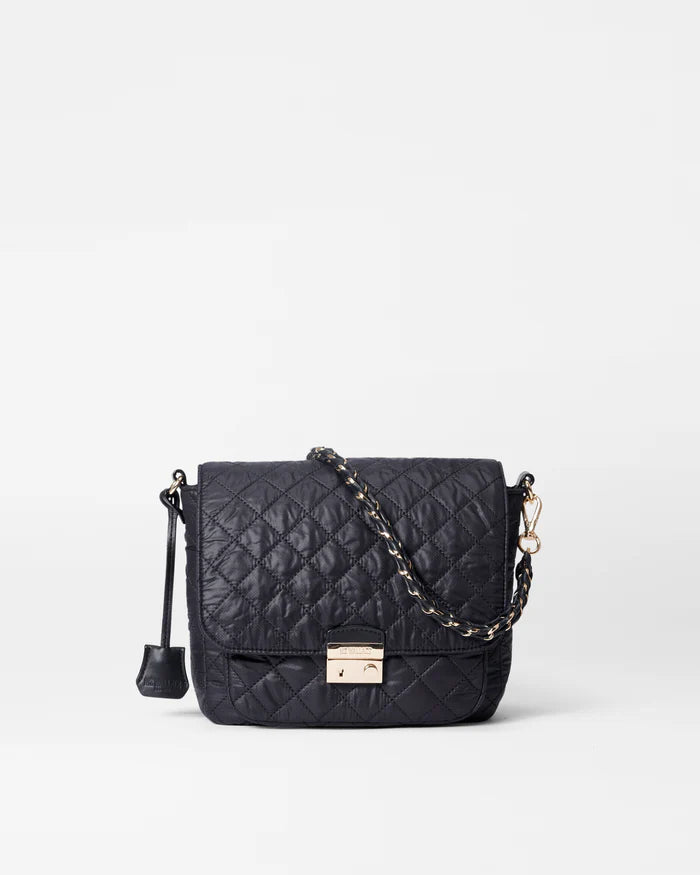 MZ Wallace Crosby Lock Medium Crossbody Black