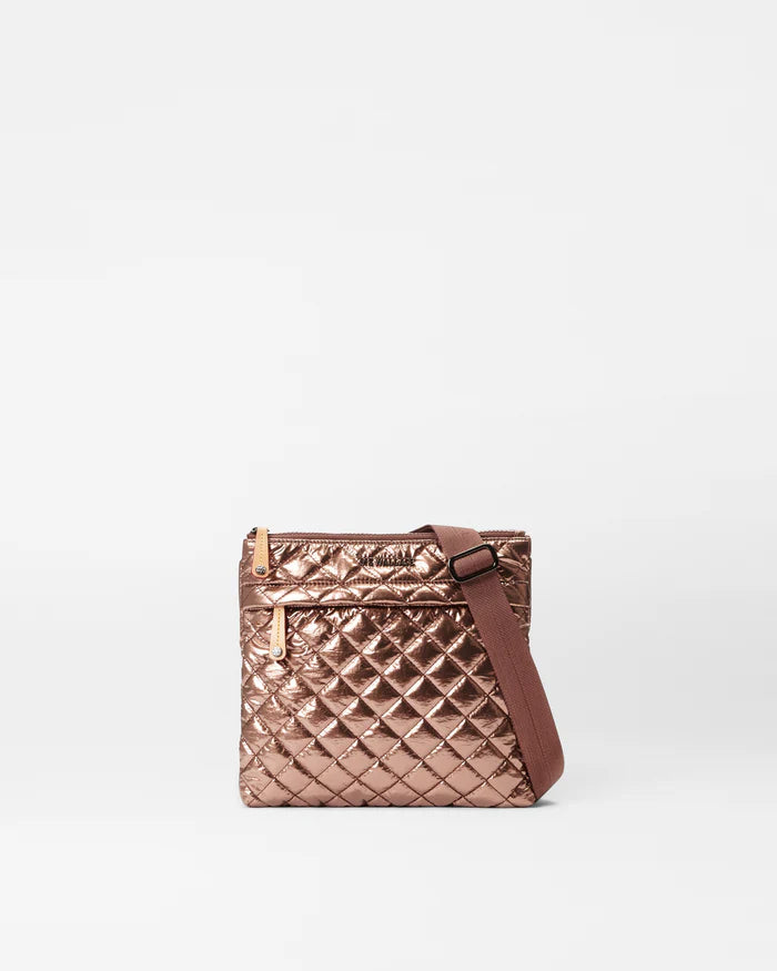 MZ Wallace Metro Flat Crossbody Copper Metallic Lacquer