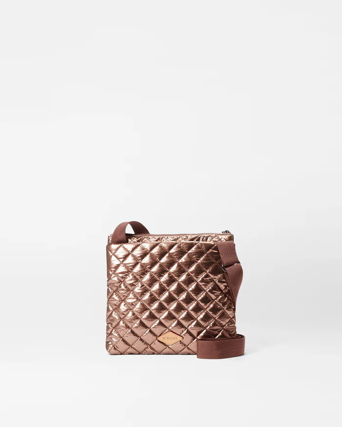 MZ Wallace Metro Flat Crossbody Copper Metallic Lacquer