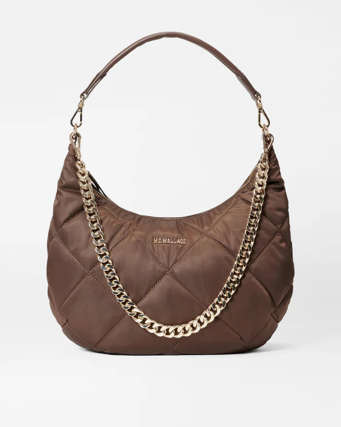 MZ Wallace Madison Shoulder Bag Walnut