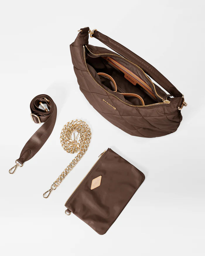 MZ Wallace Madison Shoulder Bag Walnut