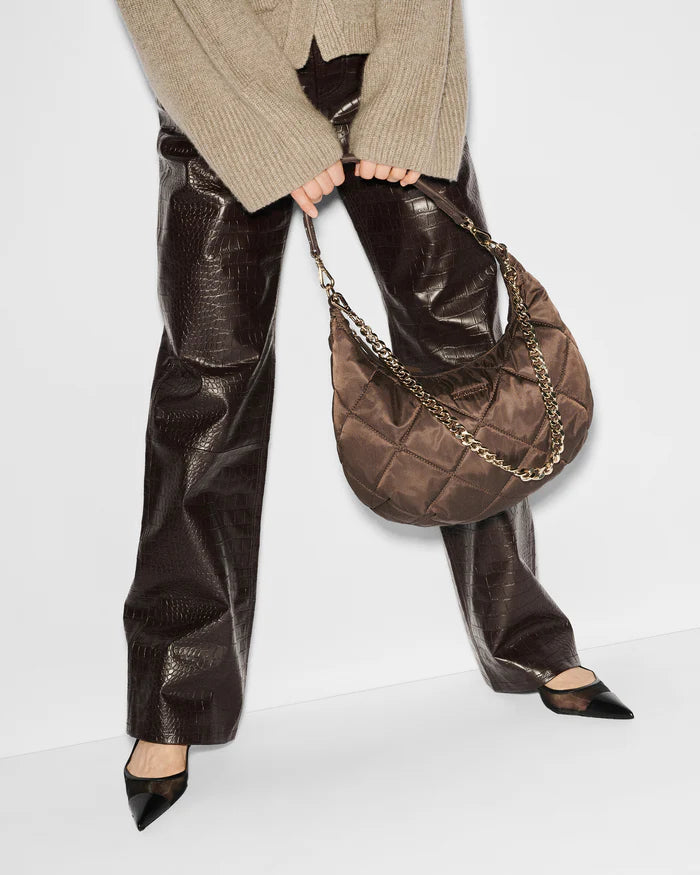 MZ Wallace Madison Shoulder Bag Walnut