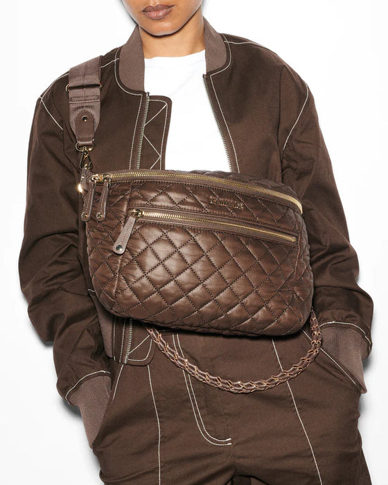 MZ Wallace Crosby Crossbody Sling Walnut