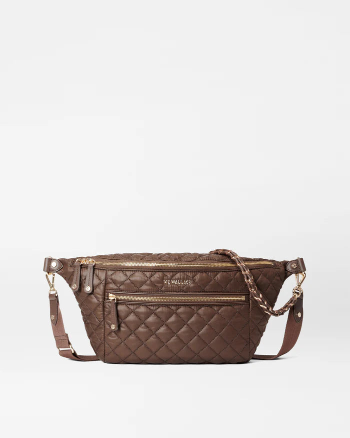 MZ Wallace Crosby Crossbody Sling Walnut