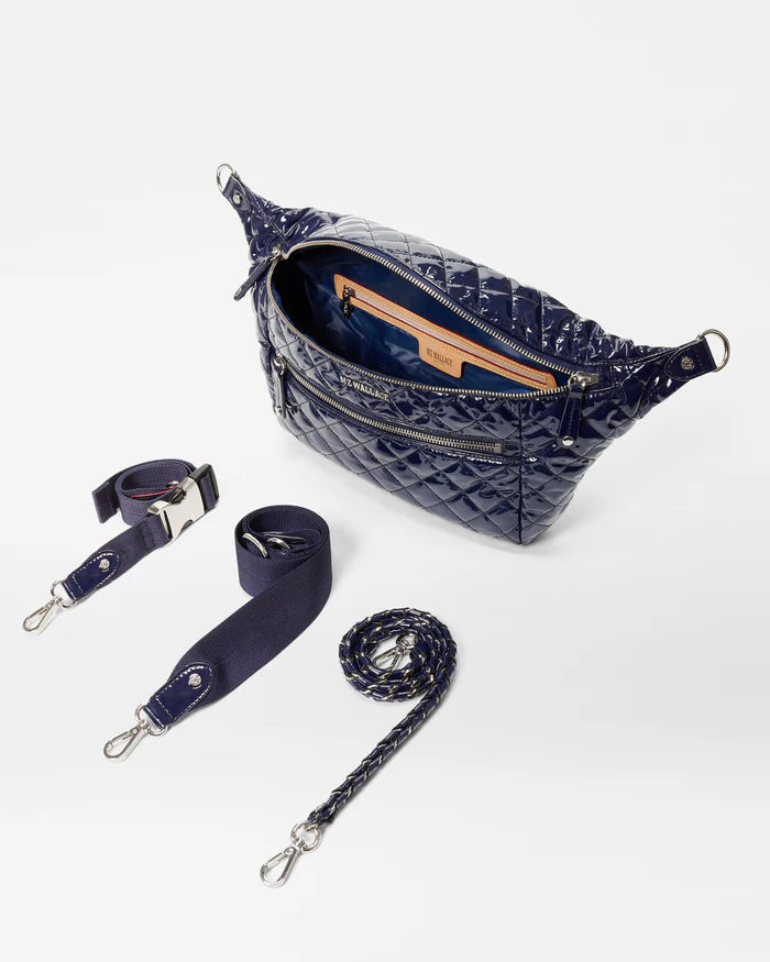 MZ Wallace Crosby Crossbody Sling Navy Lacquer