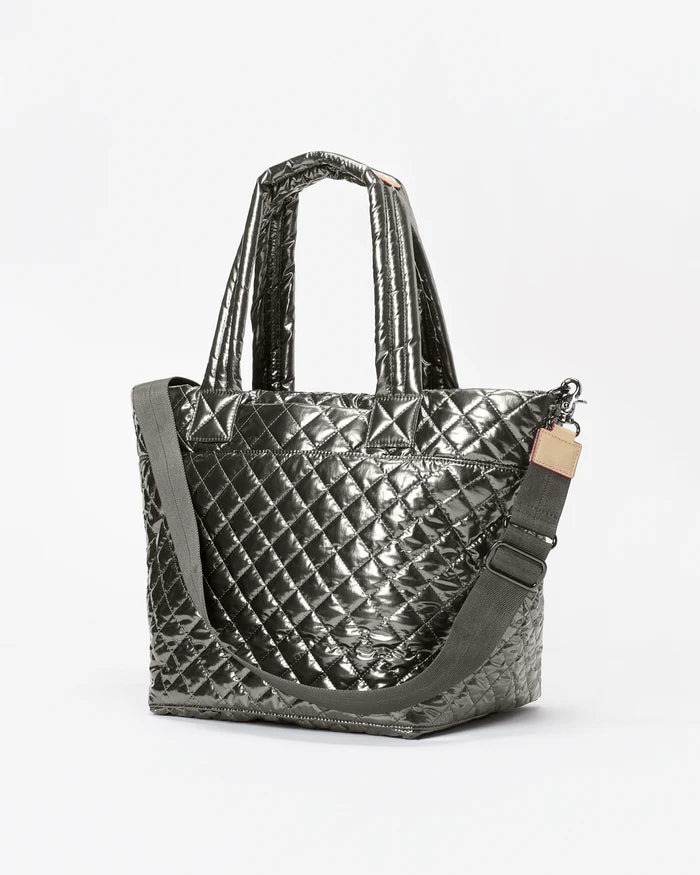 MZ Wallace Medium Metro Tote Deluxe Pewter Metallic