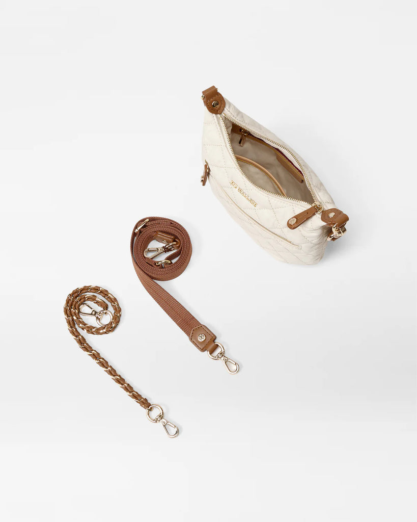 MZ Wallace Mini Crosby Sienna Sandshell/Brown