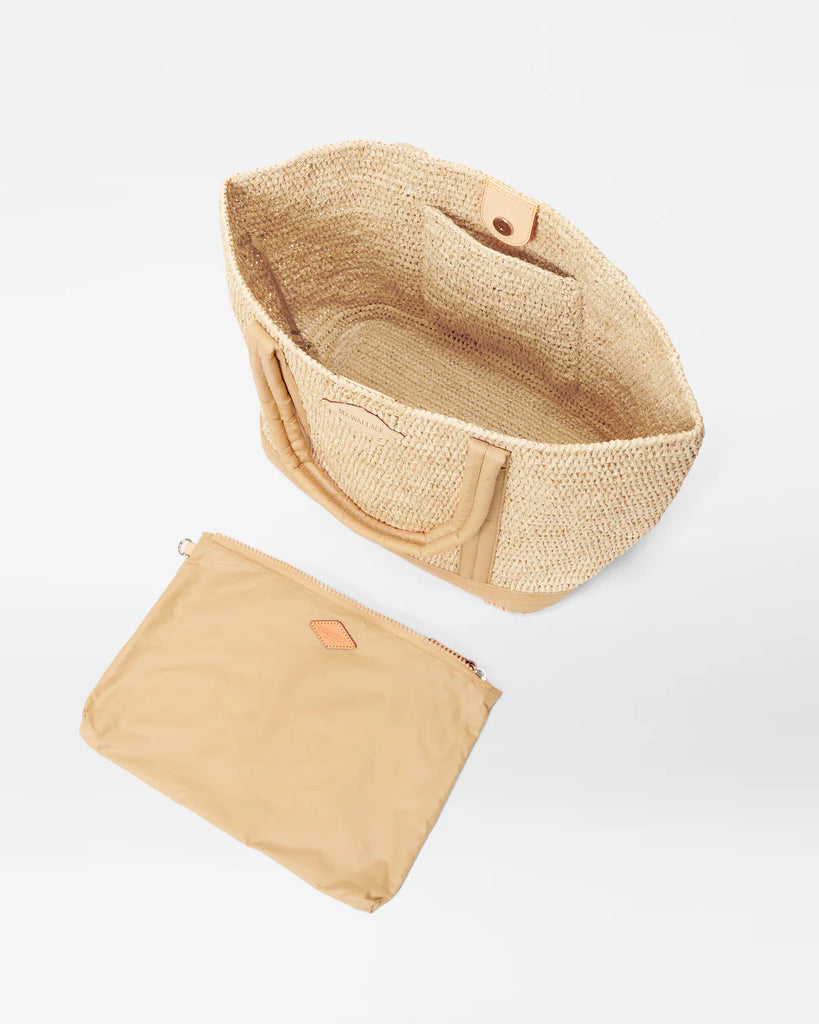 MZ Wallace Medium Crochet Tote Camel