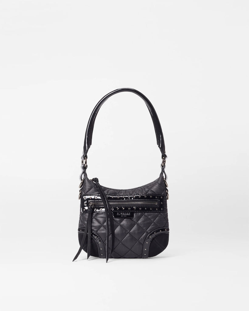 MZ Wallace Mini Stud Crosby Sienna Black