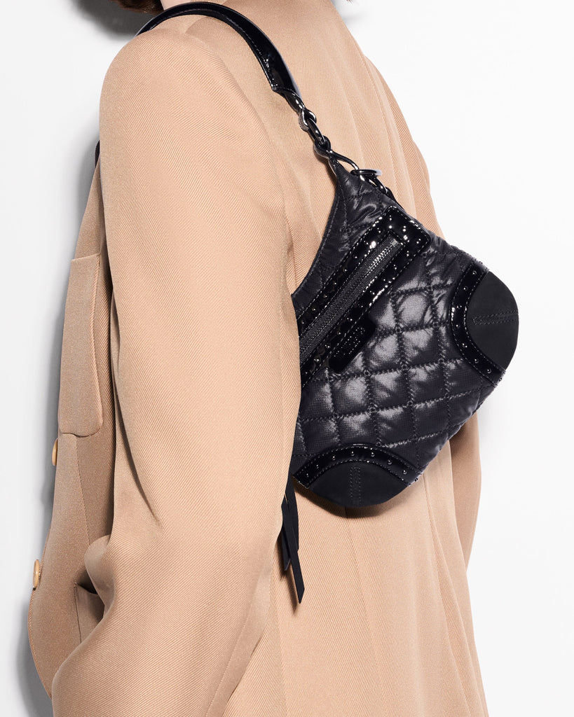 MZ Wallace Mini Stud Crosby Sienna Black