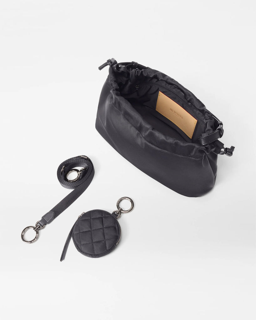 MZ Wallace Small Waverly Shoulder Bag Black