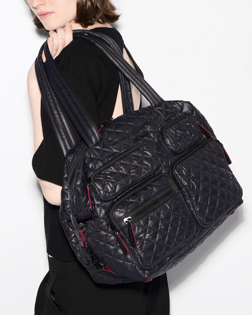 MZ Wallace Large Sutton Travel Bag Black
