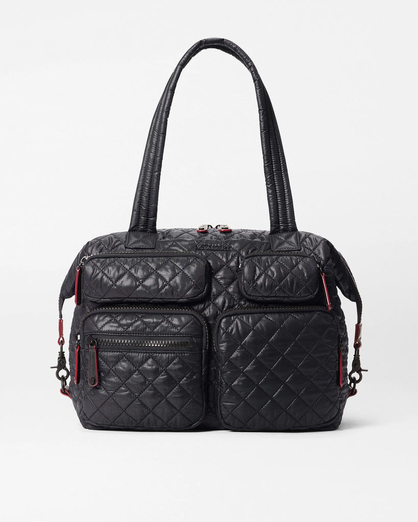 MZ Wallace Large Sutton Travel Bag Black
