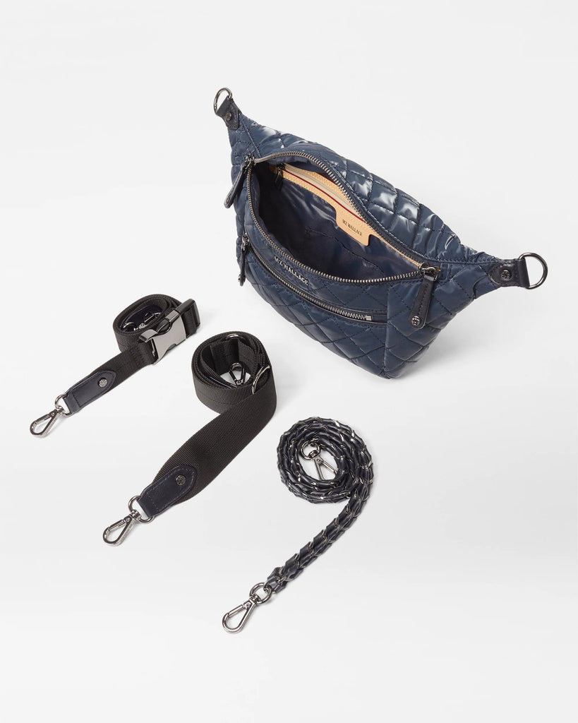 MZ Wallace Small Crosby Crossbody Sling Ink Liquid