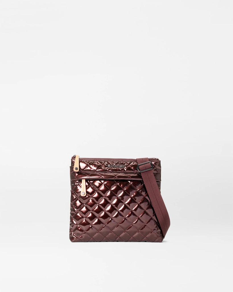 MZ Wallace Metro Flat Crossbdoy Bordeaux Lacquer