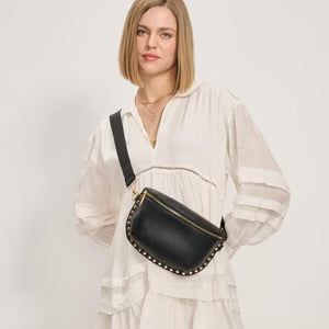 Giselle Studded Belt Bag/Sling Black