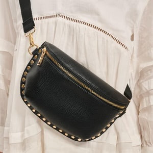 Giselle Studded Belt Bag/Sling Black