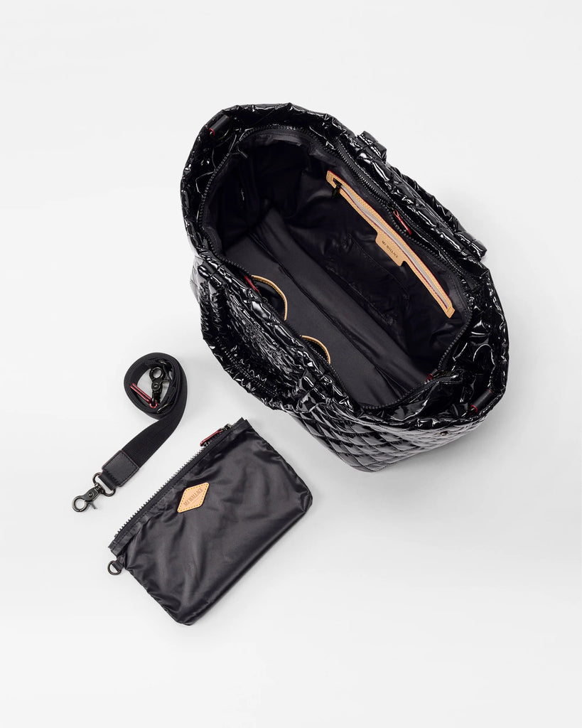 MZ Wallace Medium City Tote Black Lacquer