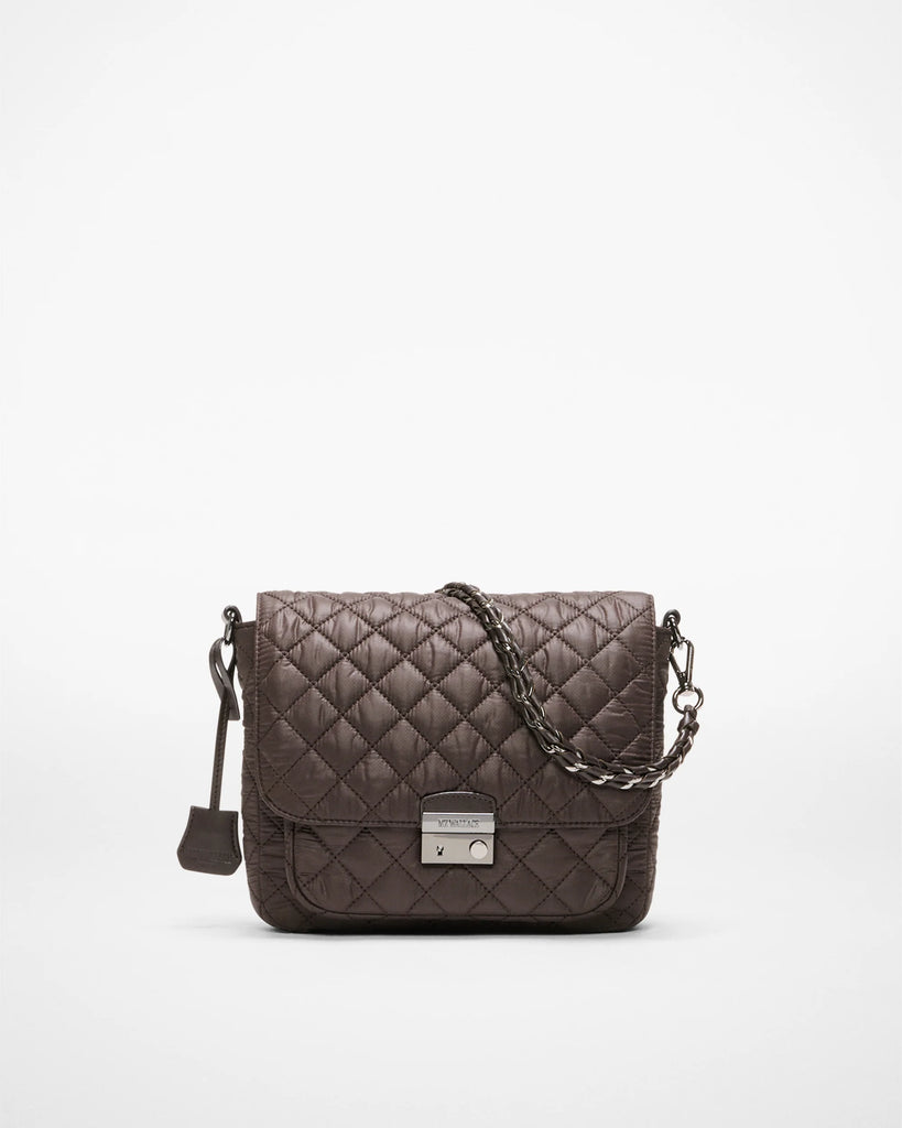 MZ Wallace Medium Lock Crossbody Espresso