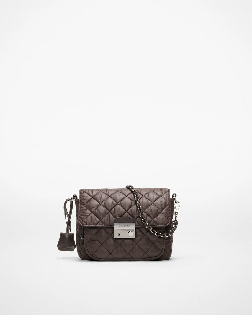 MZ Wallace Small Crosby Lock Crossbody Espresso
